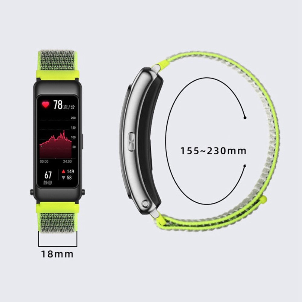 Mega fed Huawei Band 6 / Huawei Band 3 Nylon Rem - Blå#serie_1