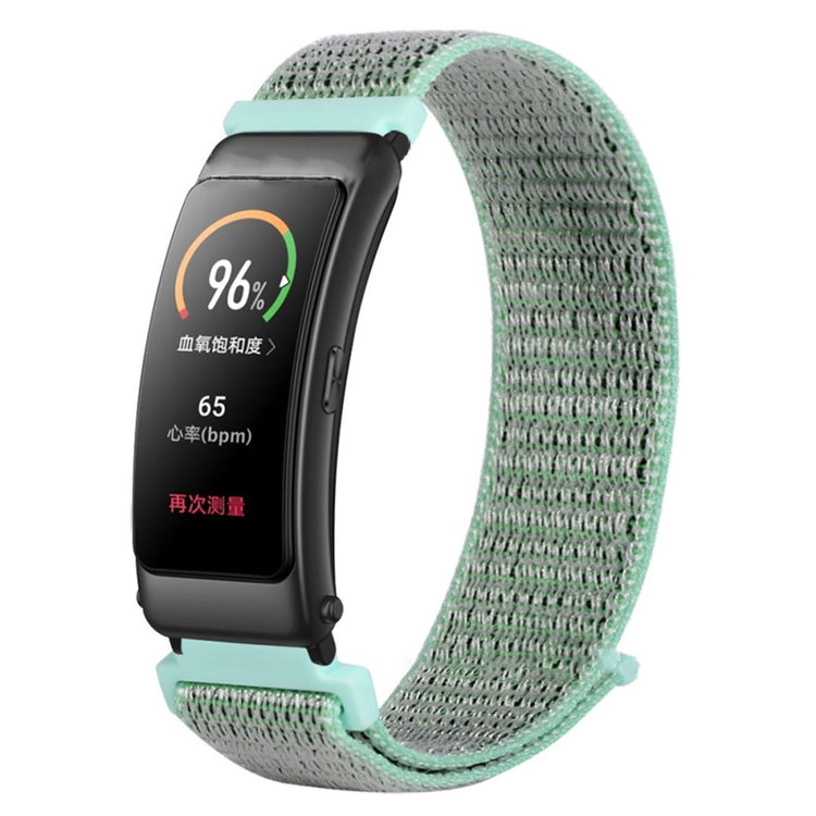 Mega fed Huawei Band 6 / Huawei Band 3 Nylon Rem - Grøn#serie_10