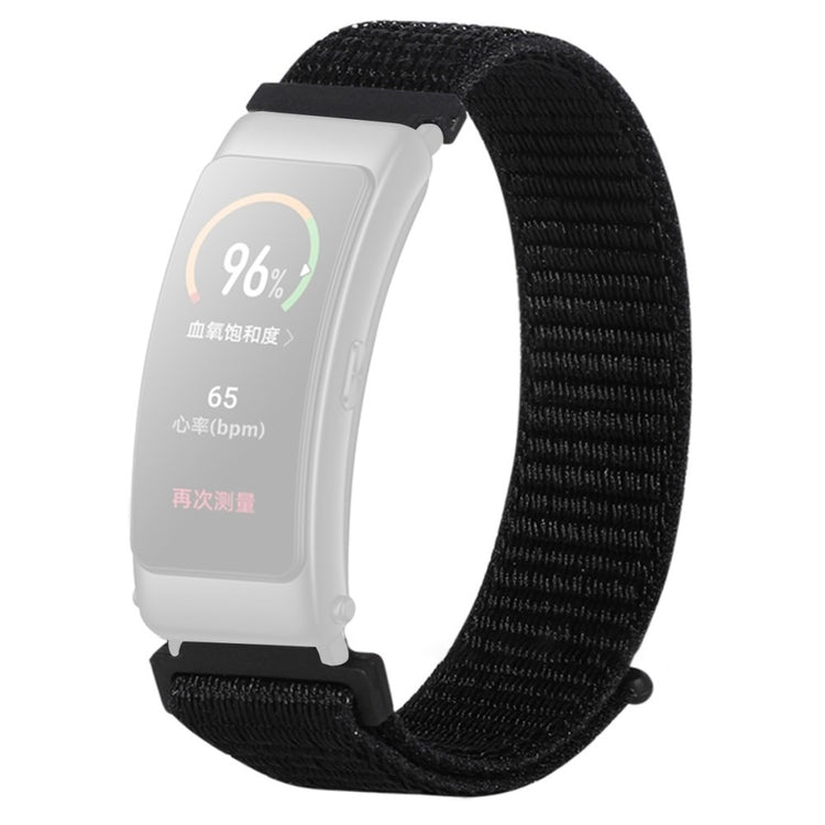 Mega fed Huawei Band 6 / Huawei Band 3 Nylon Rem - Sort#serie_12