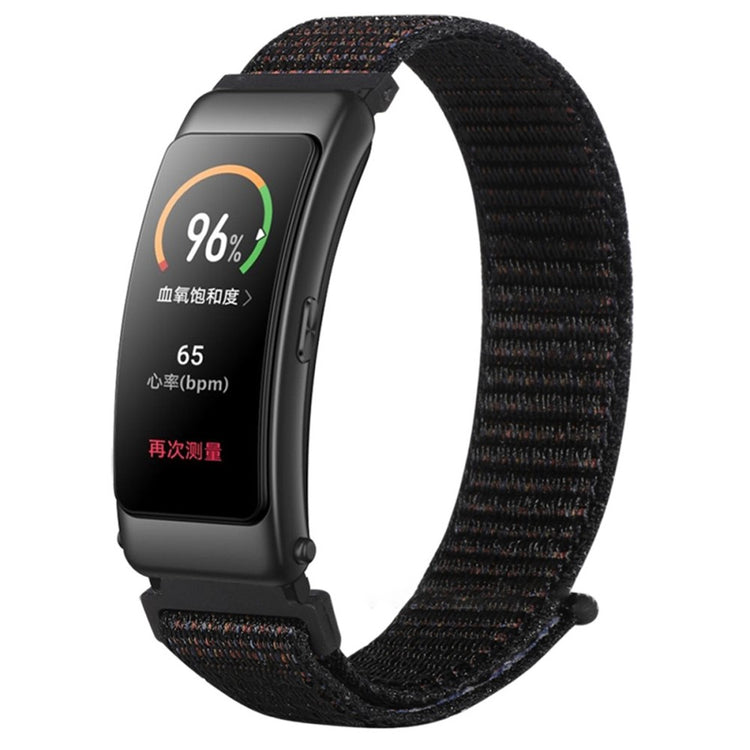 Mega fed Huawei Band 6 / Huawei Band 3 Nylon Rem - Sort#serie_2