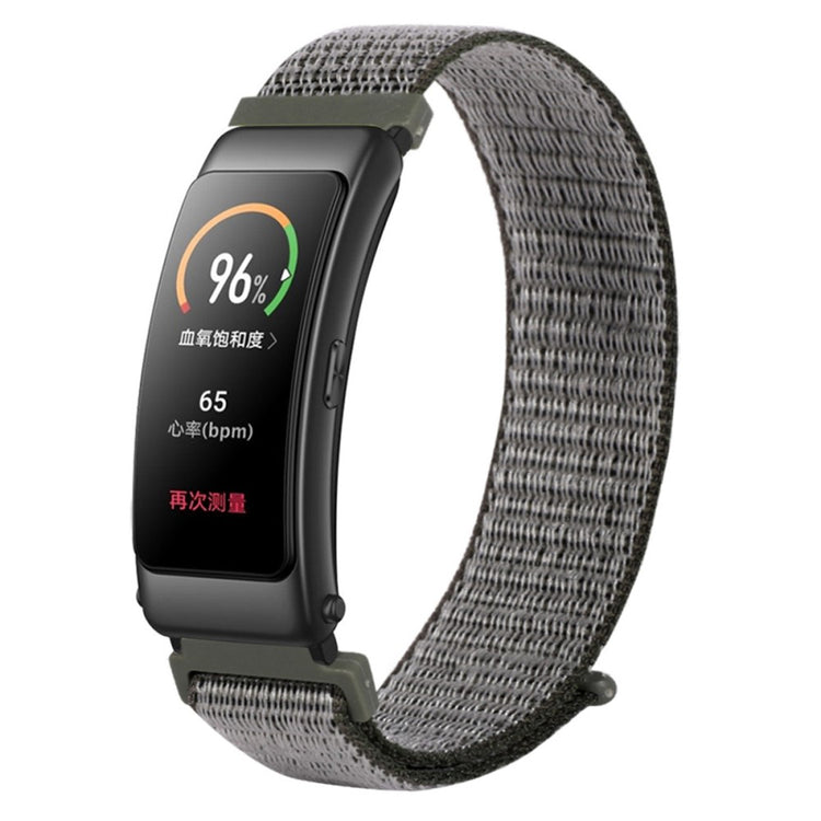 Mega fed Huawei Band 6 / Huawei Band 3 Nylon Rem - Grøn#serie_4