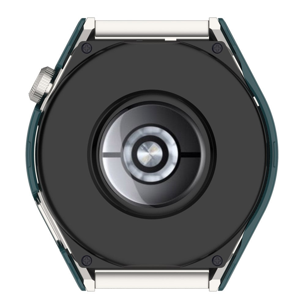 Mega Fed Huawei Watch GT 3 Pro 46mm Cover med Skærmbeskytter i Plastik og Hærdet Glas - Grøn#serie_5