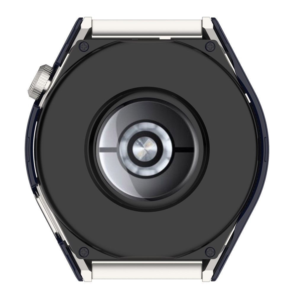 Mega Fed Huawei Watch GT 3 Pro 46mm Cover med Skærmbeskytter i Plastik og Hærdet Glas - Blå#serie_6