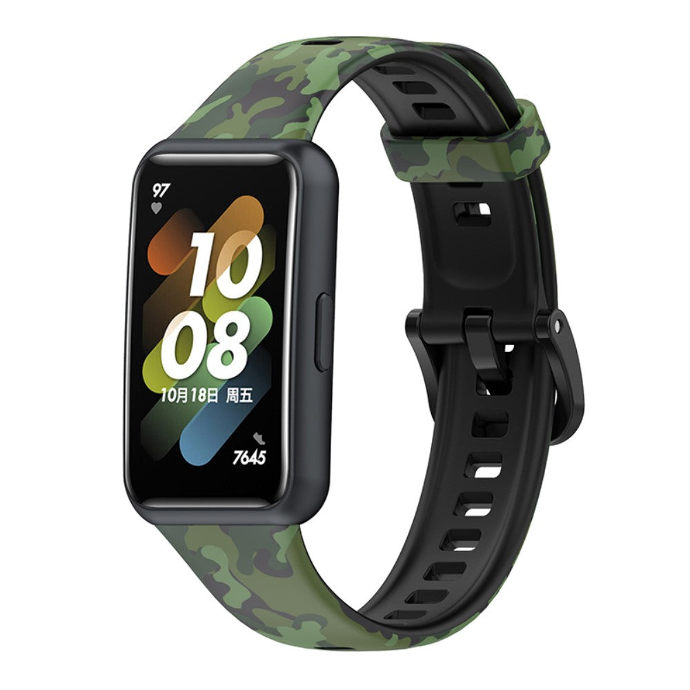 Flot Huawei Band 7 Silikone Rem - Grøn#serie_3