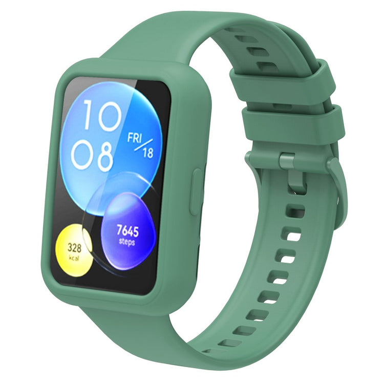 Fint Huawei Watch Fit 2 Silikone Cover - Grøn#serie_2