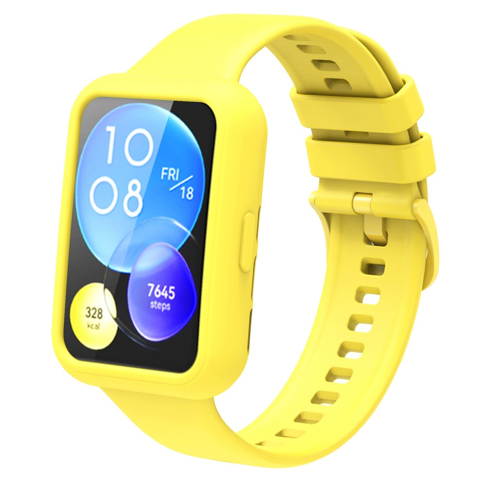 Fint Huawei Watch Fit 2 Silikone Cover - Gul#serie_5