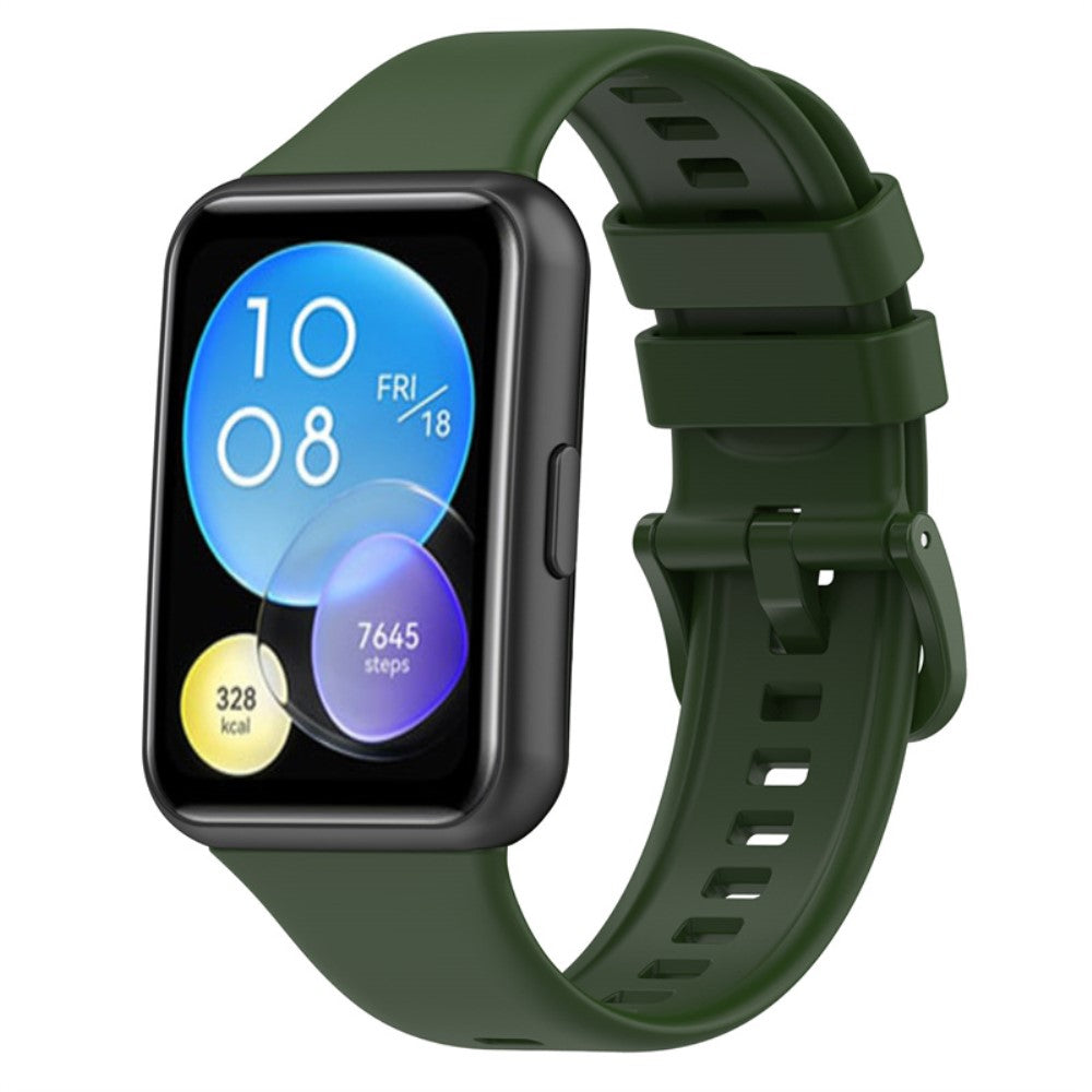 Mega fint Huawei Watch Fit 2 Silikone Urrem - Grøn#serie_10