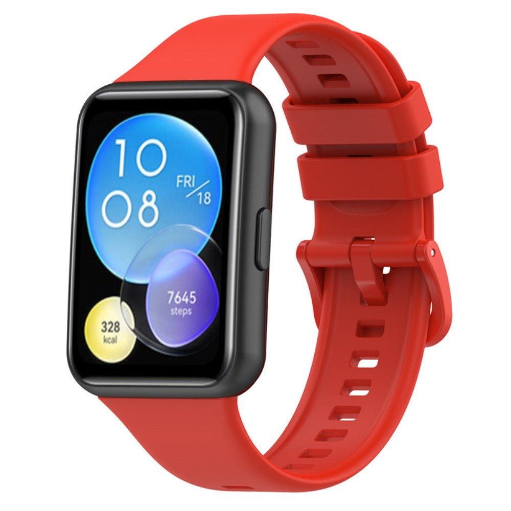 Mega fint Huawei Watch Fit 2 Silikone Urrem - Rød#serie_8