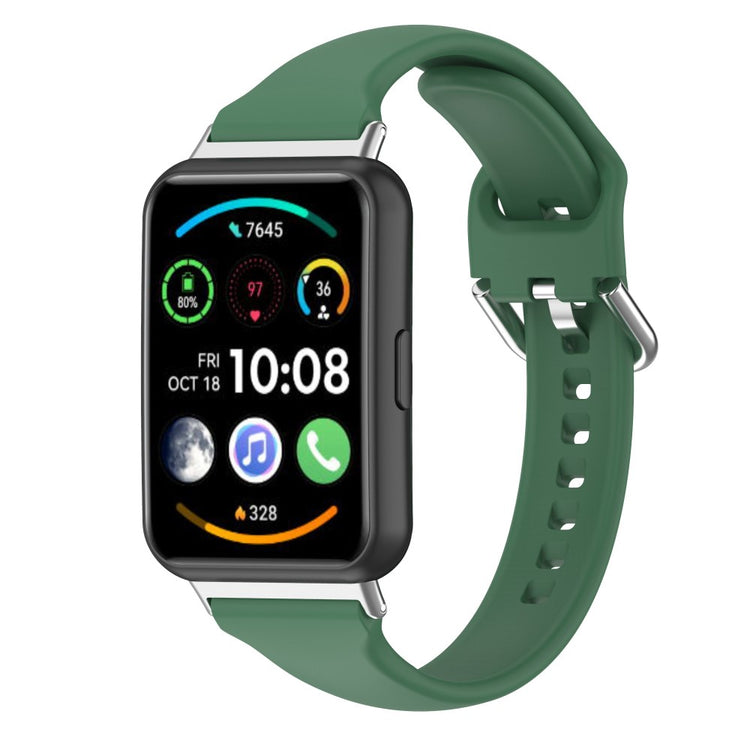 Meget fint Huawei Watch Fit 2 Silikone Rem - Grøn#serie_16