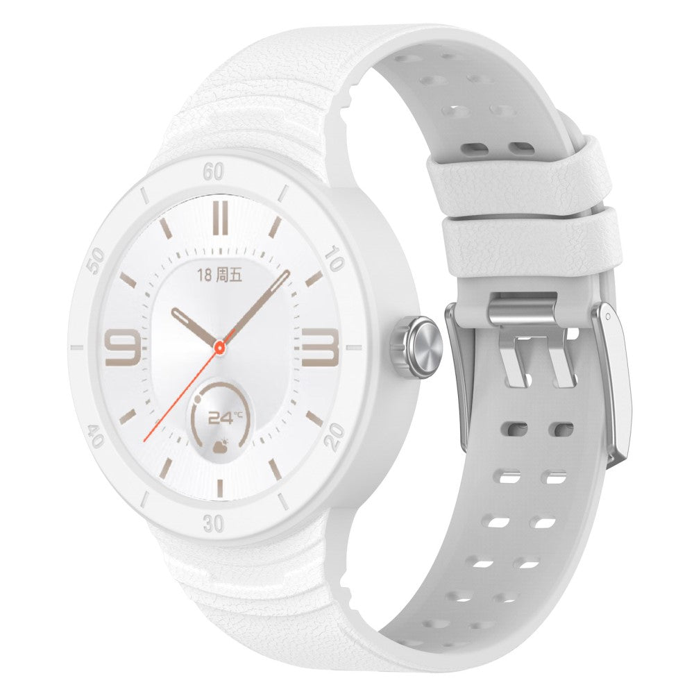 Helt vildt pænt Huawei Watch GT Cyber Silikone Rem - Hvid#serie_4