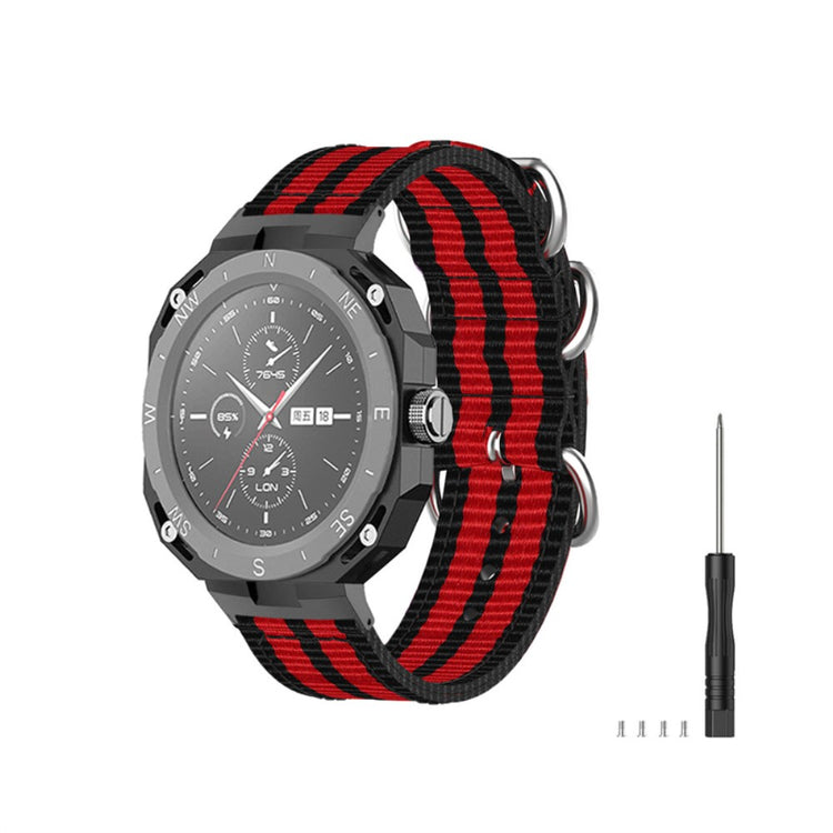 Super slidstærk Huawei Watch GT Cyber Nylon Rem - Rød#serie_2
