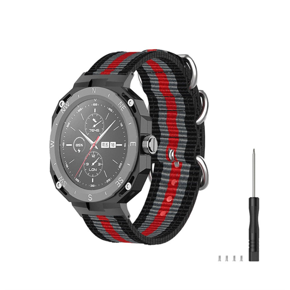 Super slidstærk Huawei Watch GT Cyber Nylon Rem - Rød#serie_4