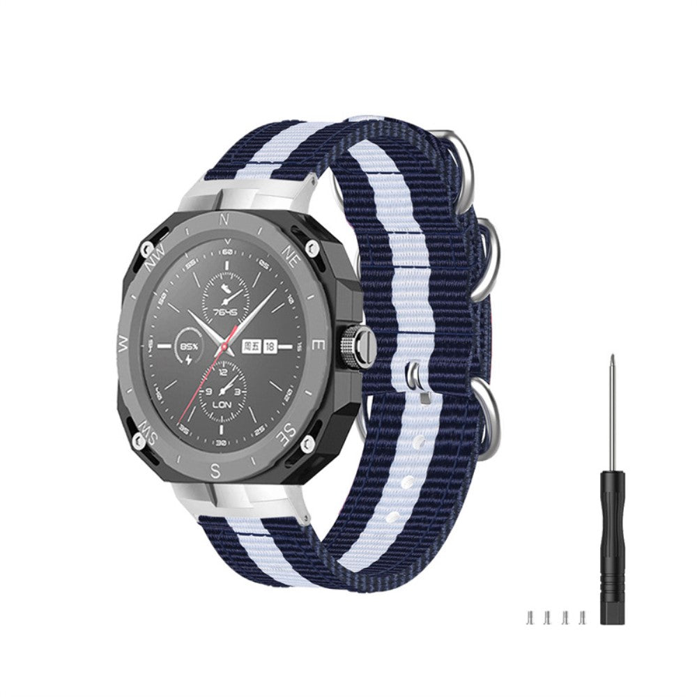 Super slidstærk Huawei Watch GT Cyber Nylon Rem - Blå#serie_8