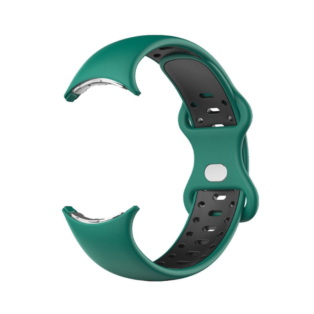 Rigtigt fantastisk Google Pixel Watch Silikone Rem - Størrelse: S - Grøn#serie_5