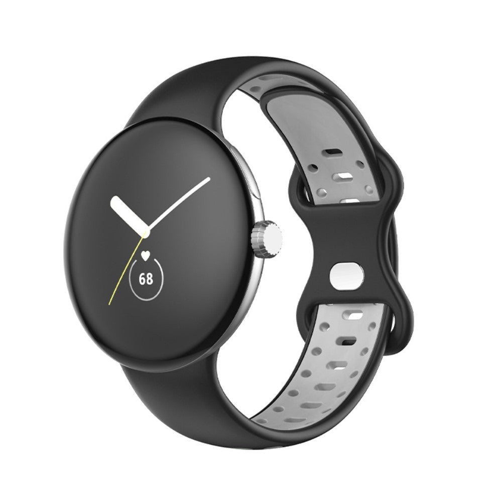 Rigtigt fantastisk Google Pixel Watch Silikone Rem - Størrelse: S - Sort#serie_6