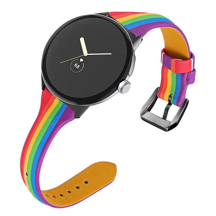 Meget fantastisk Google Pixel Watch Ægte læder Rem - Flerfarvet#serie_2