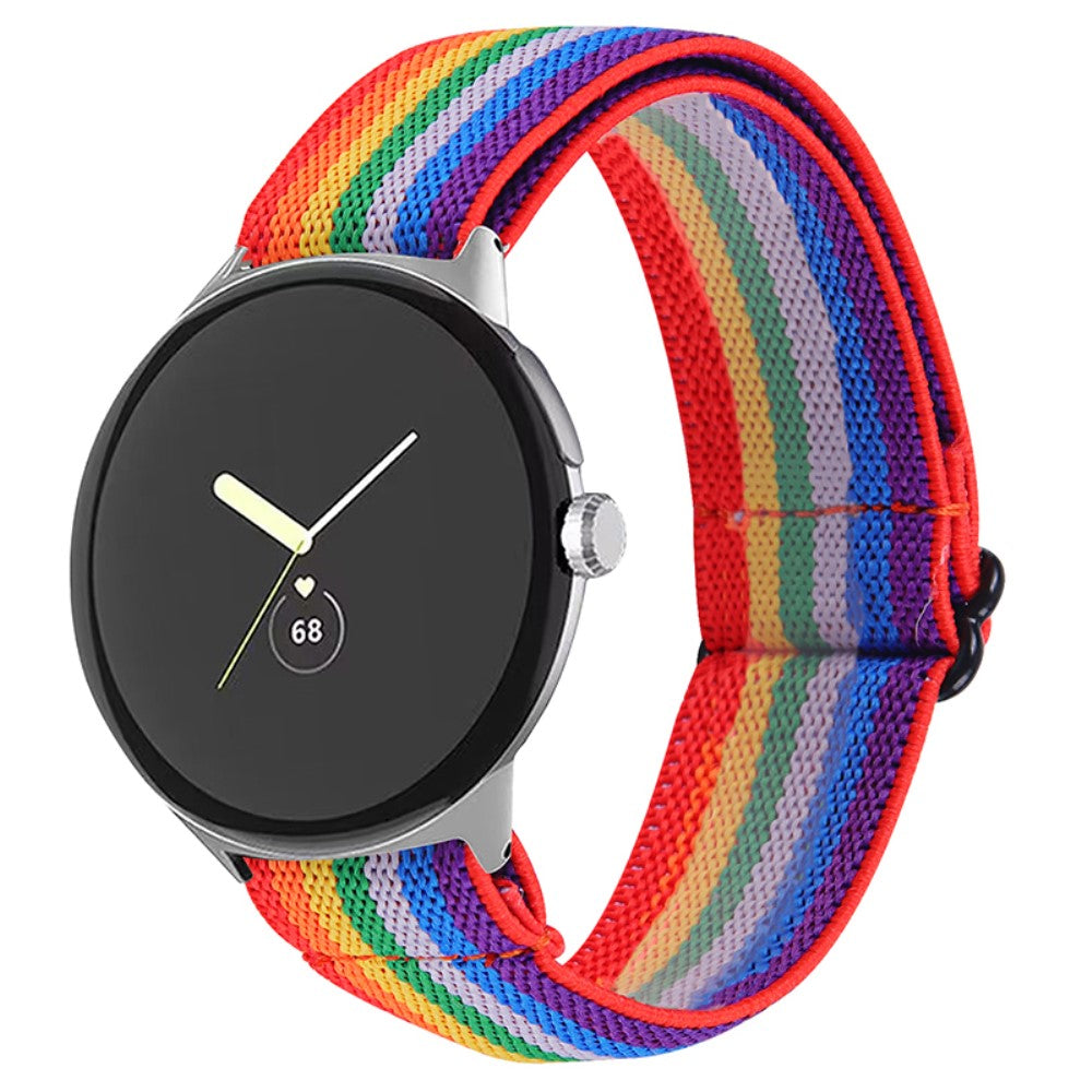 Helt vildt hårdfør Google Pixel Watch Nylon Rem - Flerfarvet#serie_5