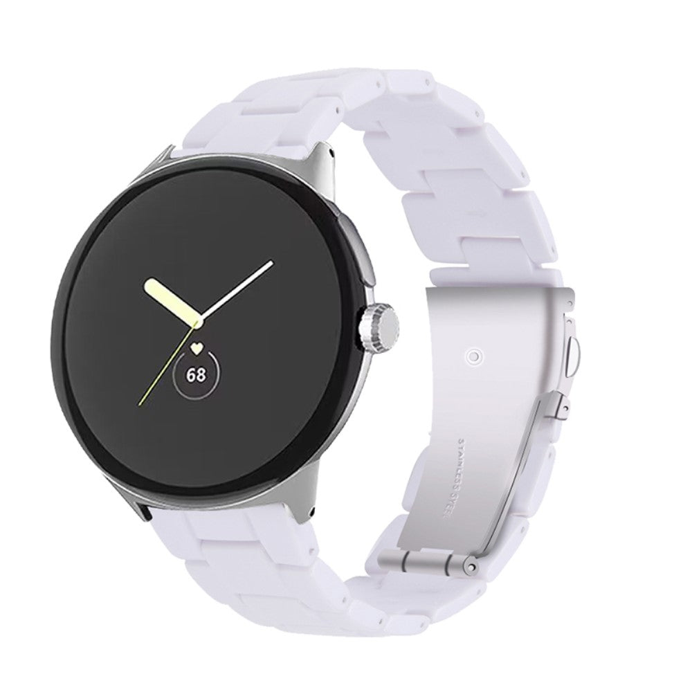 Super pænt Google Pixel Watch Plastik Rem - Hvid#serie_1