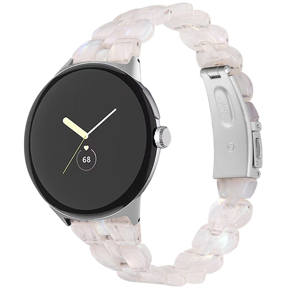 Meget fint Google Pixel Watch Plastik Rem - Hvid#serie_1