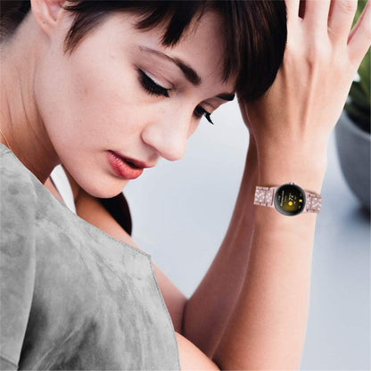 Sejt Google Pixel Watch Metal og Rhinsten Rem - Pink#serie_2