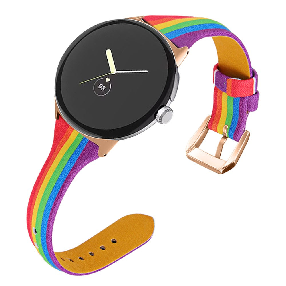 Meget godt Google Pixel Watch Ægte læder Rem - Flerfarvet#serie_2