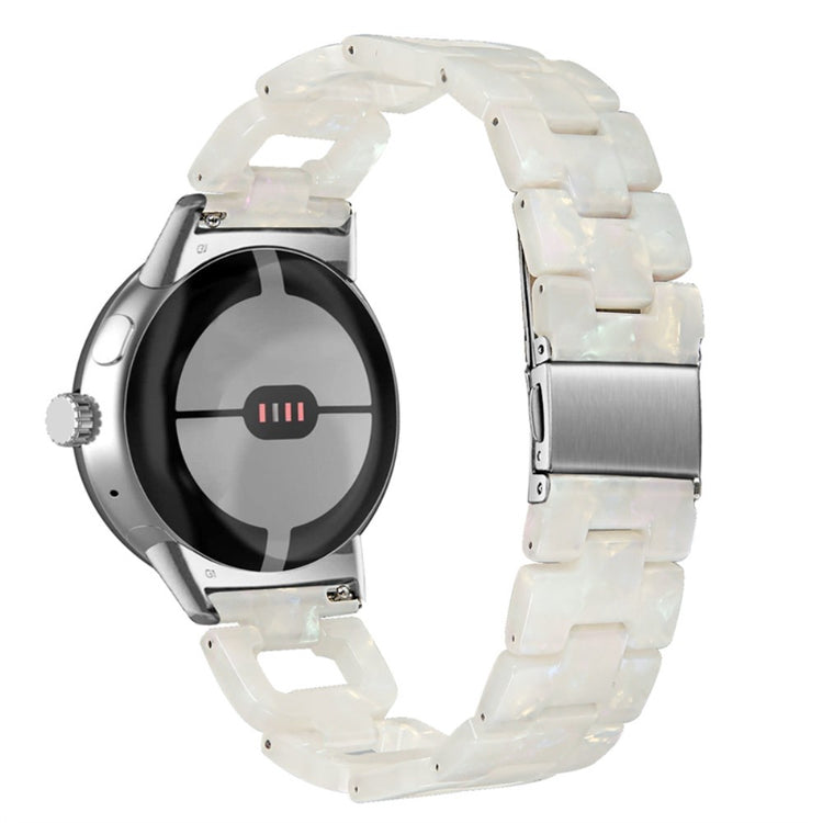 Super slidstærk Google Pixel Watch Plastik Rem - Hvid#serie_12