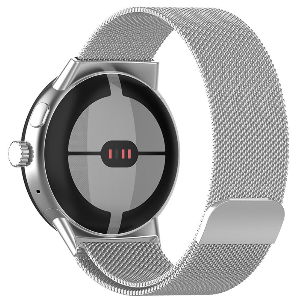 Vildt slidstærk Google Pixel Watch Metal Rem - Sølv#serie_091