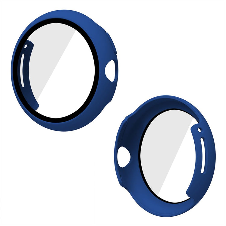 Beskyttende Google Pixel Watch Cover med Skærmbeskytter i Plastik og Hærdet Glas - Blå#serie_3