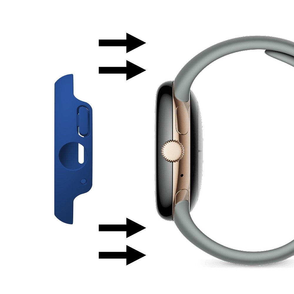 Super Fed Google Pixel Watch Cover med Skærmbeskytter i Plastik og Hærdet Glas - Blå#serie_5