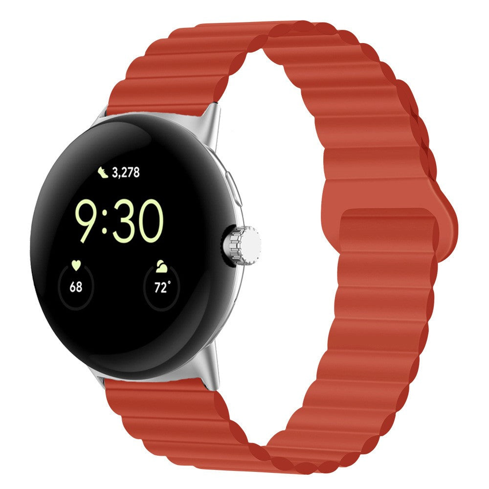 Pænt Google Pixel Watch Silikone Rem - Rød#serie_12