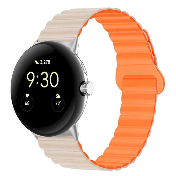 Pænt Google Pixel Watch Silikone Rem - Orange#serie_20