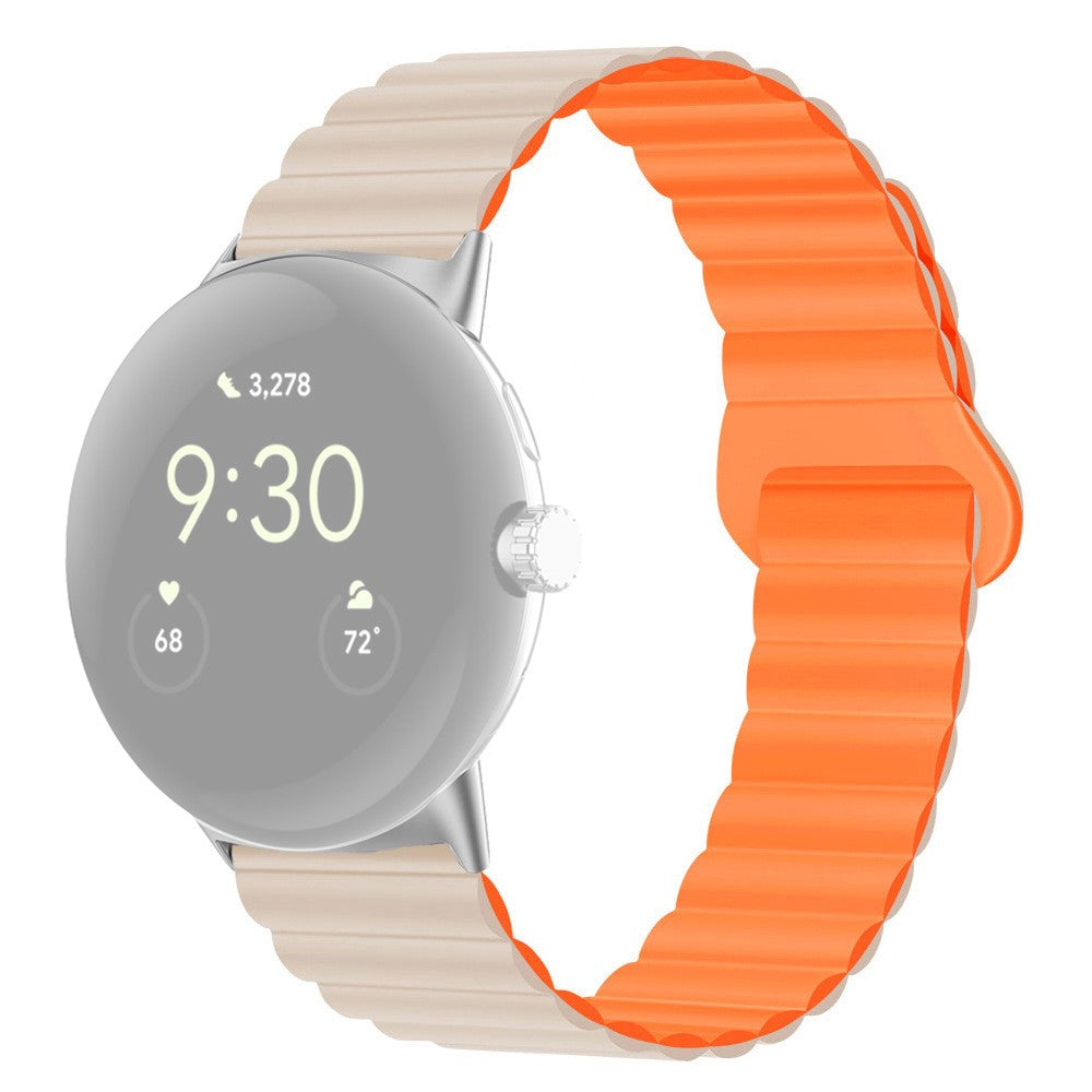 Pænt Google Pixel Watch Silikone Rem - Orange#serie_20