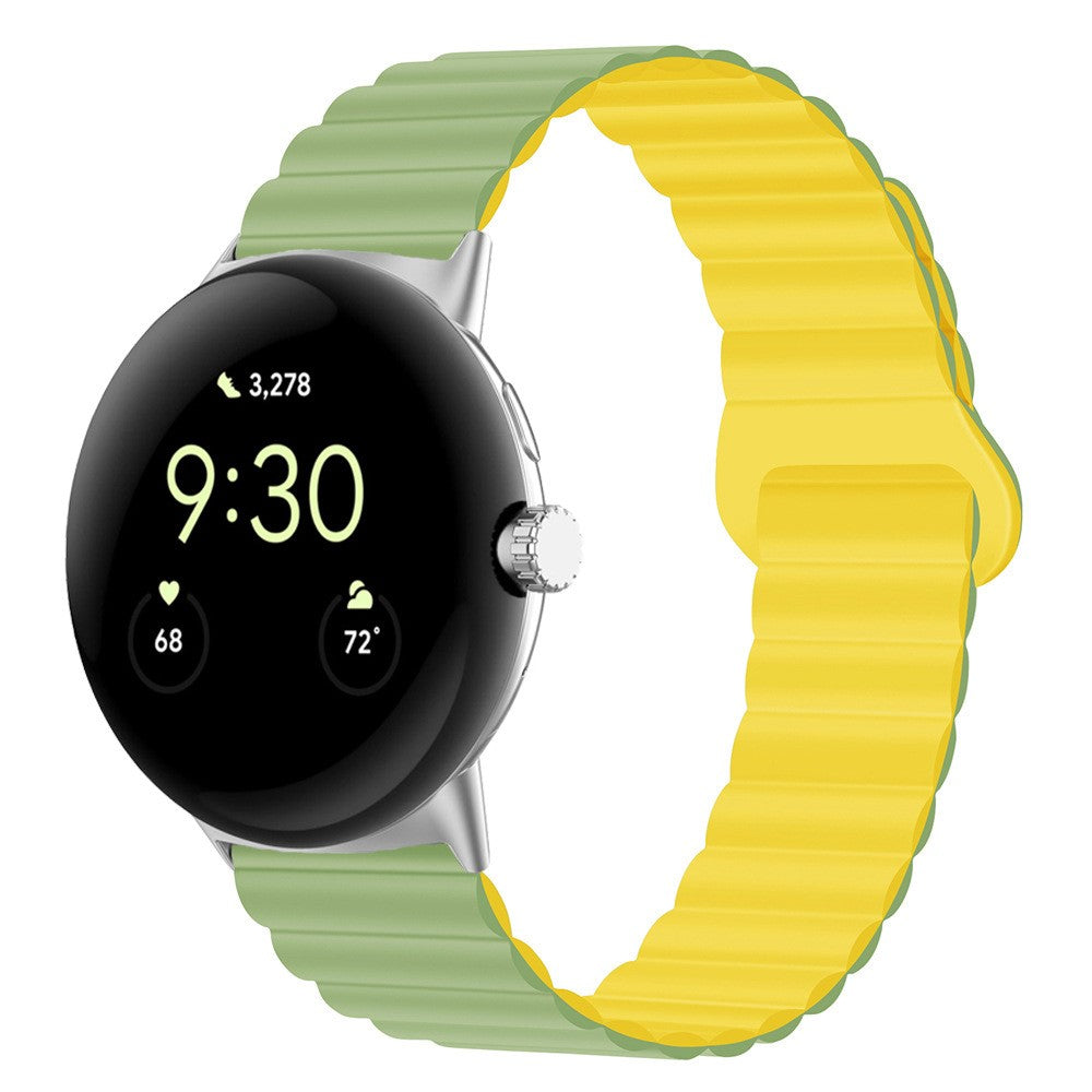 Pænt Google Pixel Watch Silikone Rem - Gul#serie_3