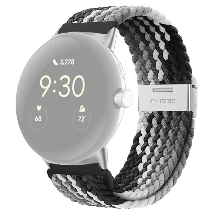 Vildt cool Google Pixel Watch Nylon Rem - Sølv#serie_4