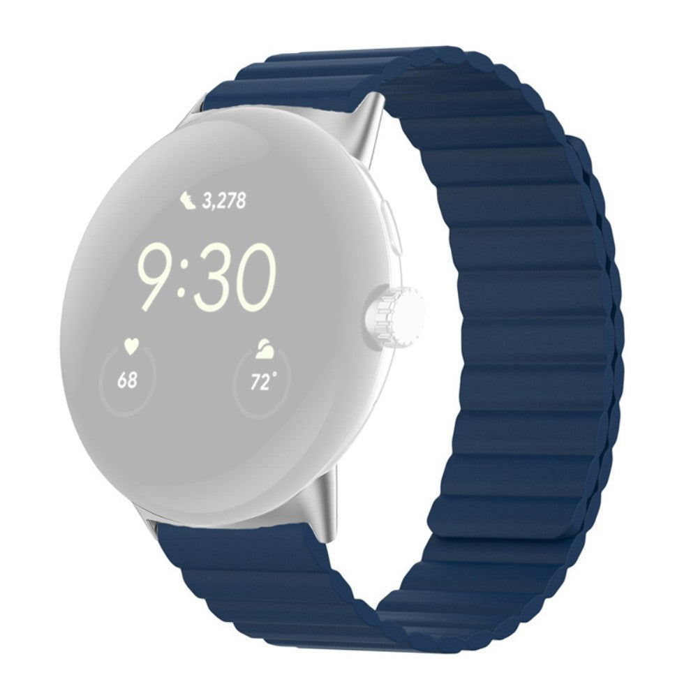 Meget holdbart Google Pixel Watch Silikone Rem - Blå#serie_10
