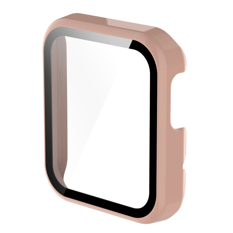 Super Fed Xiaomi Mi Watch Lite / Xiaomi Redmi Watch Cover med Skærmbeskytter i Plastik og Hærdet Glas - Pink#serie_4