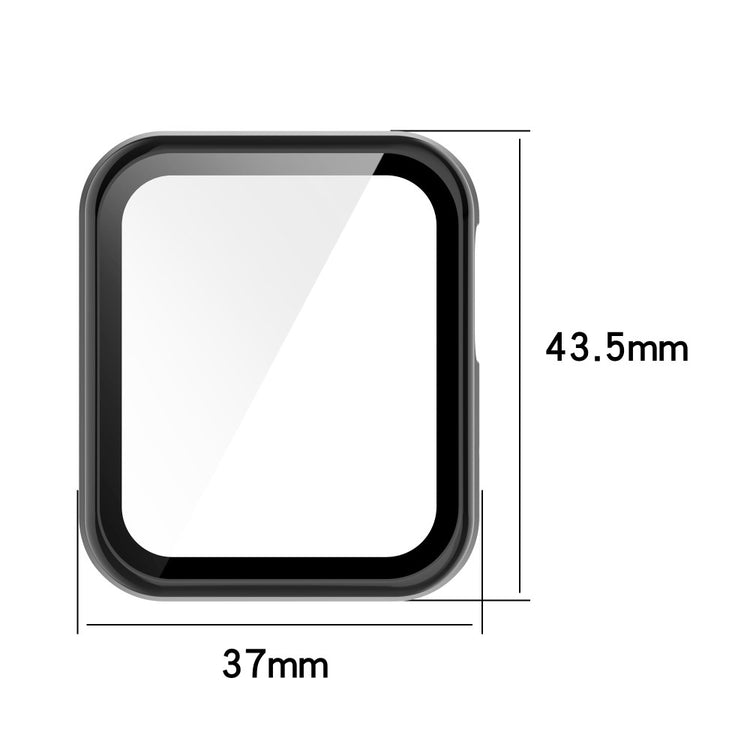 Super Fed Xiaomi Mi Watch Lite / Xiaomi Redmi Watch Cover med Skærmbeskytter i Plastik og Hærdet Glas - Blå#serie_6