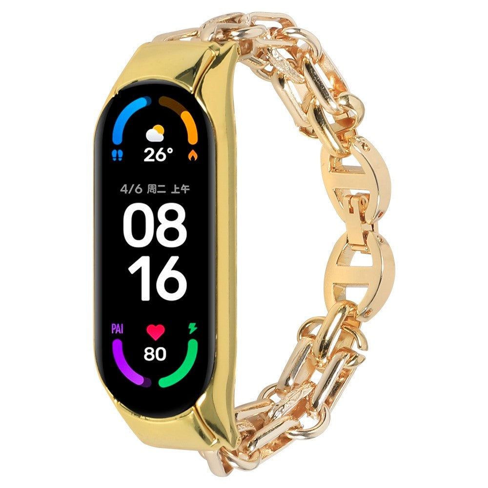 Elegant Xiaomi Mi Smart Band 6 / Xiaomi Mi Band 5 Metal Rem - Guld#serie_3