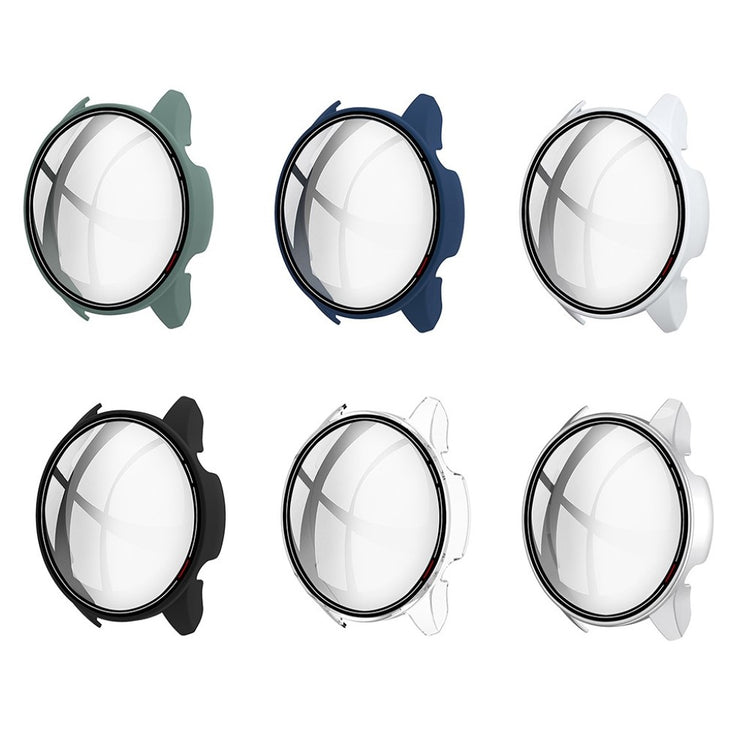 Super Flot Xiaomi Mi Watch Color Cover med Skærmbeskytter i Plastik og Glas - Hvid#serie_1