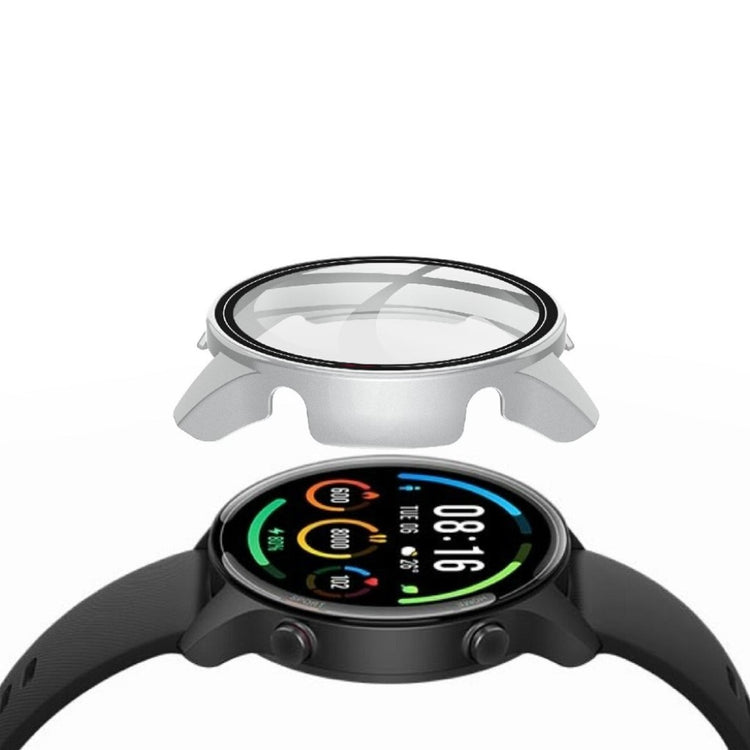 Vildt Fint Xiaomi Mi Watch Color Silikone og Glas Cover - Sølv#serie_4