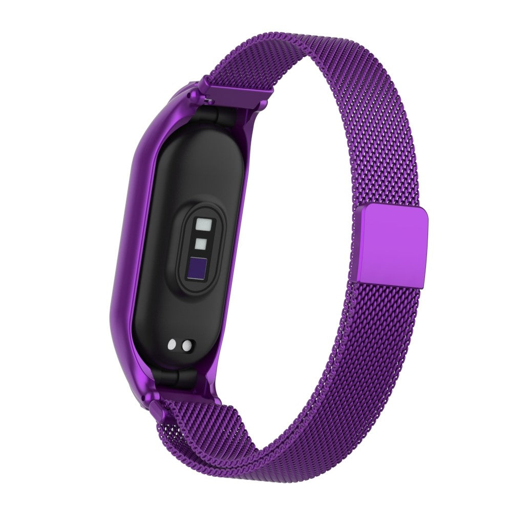 Mega holdbart Xiaomi Mi Band 7 Metal Rem - Lilla#serie_18