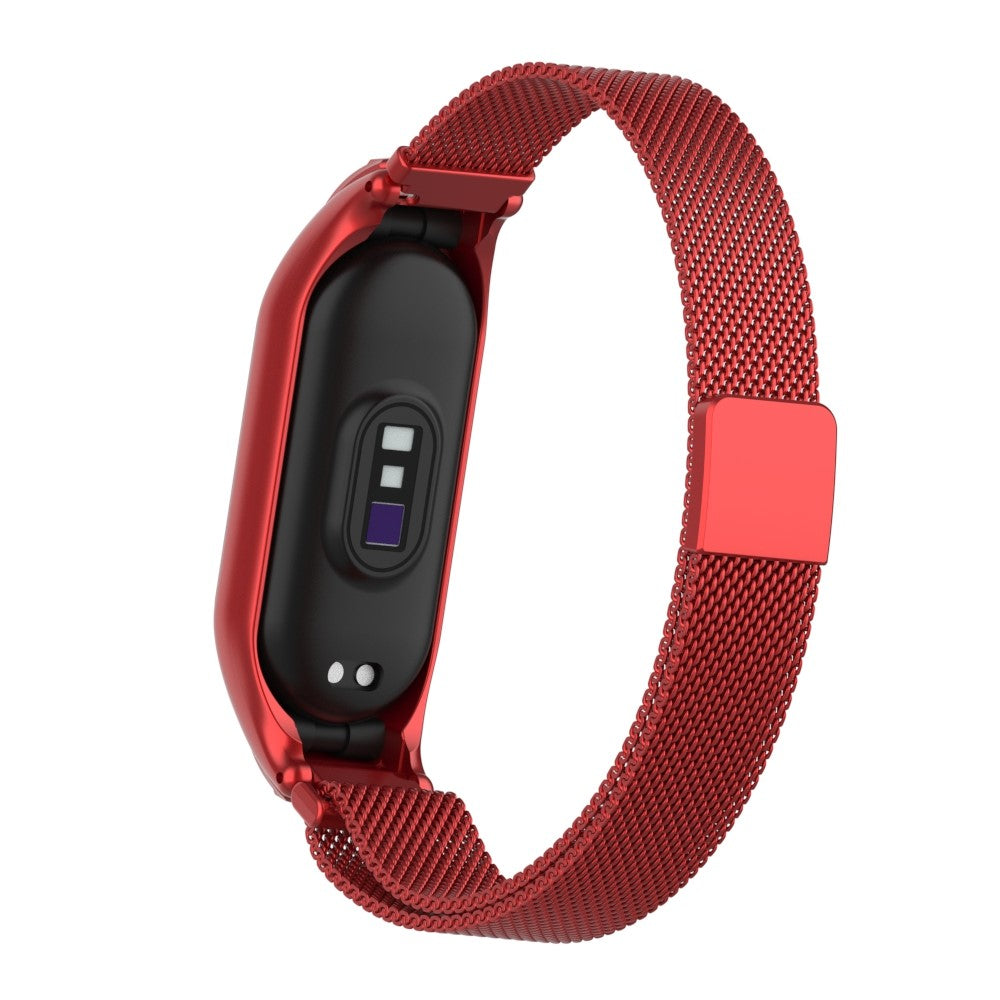 Mega holdbart Xiaomi Mi Band 7 Metal Rem - Rød#serie_5