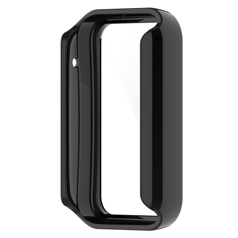 Vildt Fed Xiaomi Mi Band 7 Pro Cover med Skærmbeskytter i Plastik og Hærdet Glas - Sort#serie_1