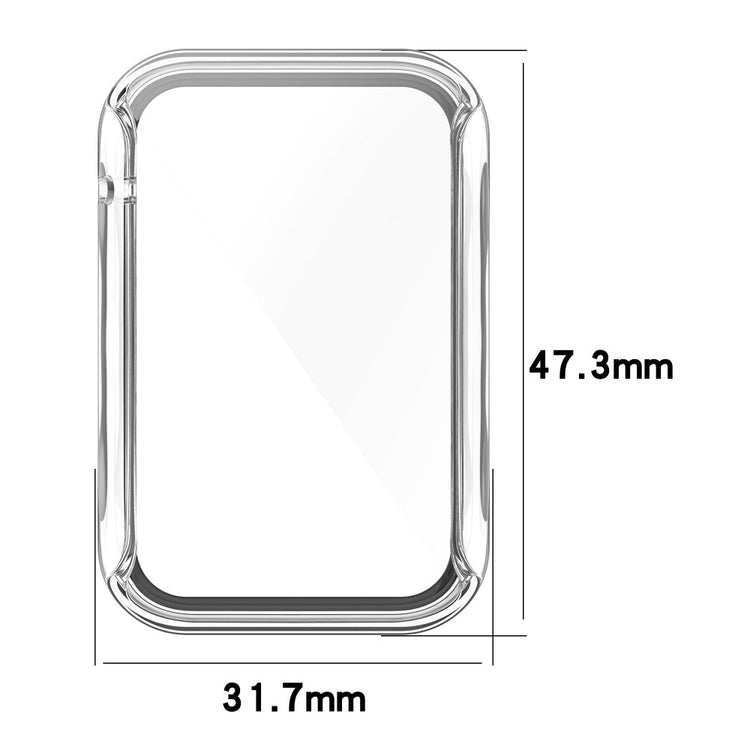 Vildt Fed Xiaomi Mi Band 7 Pro Cover med Skærmbeskytter i Plastik og Hærdet Glas - Gennemsigtig#serie_2