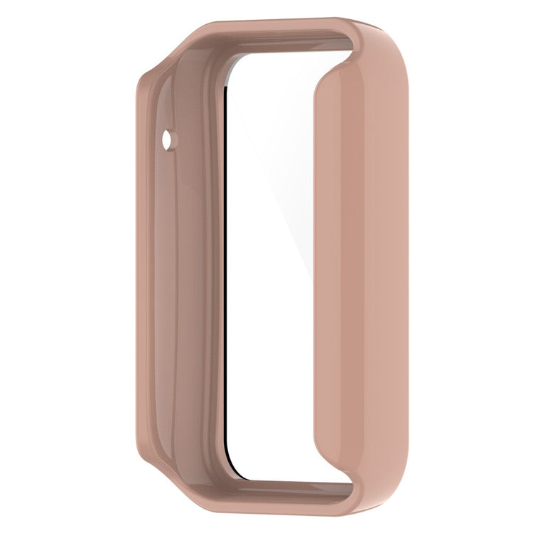 Vildt Fed Xiaomi Mi Band 7 Pro Cover med Skærmbeskytter i Plastik og Hærdet Glas - Pink#serie_3