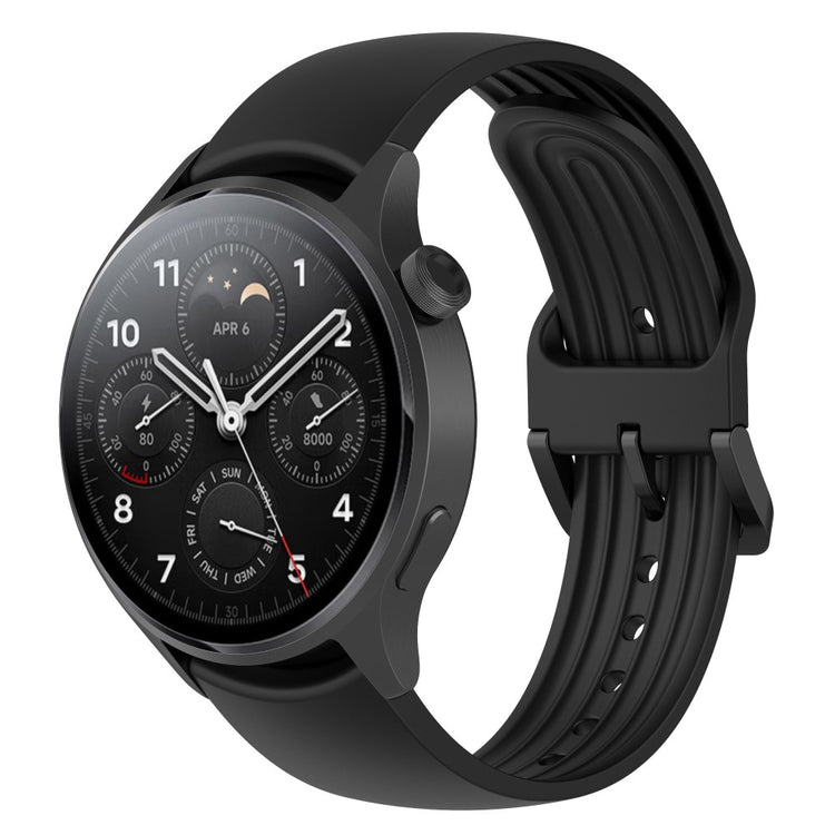 Komfortabel Xiaomi Watch S1 Pro Silikone Rem - Sort#serie_4