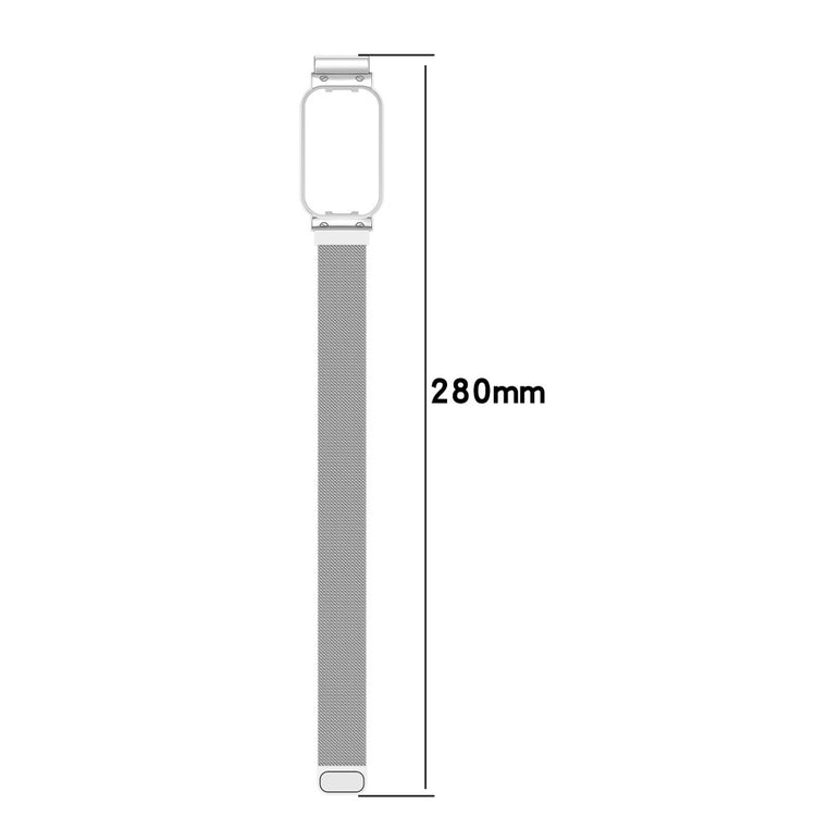Vildt Godt Metal Rem passer til Xiaomi Redmi Band 2 - Sølv#serie_012