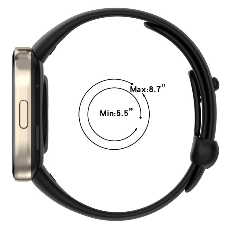 Silikone Universal Rem passer til Xiaomi Redmi Watch 3 / Xiaomi Mi Watch Lite 3 - Sort#serie_1