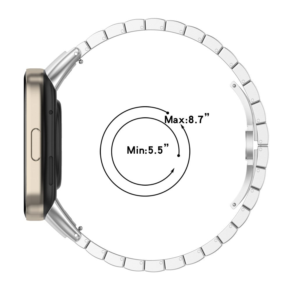 Metal Universal Rem passer til Xiaomi Redmi Watch 3 / Xiaomi Mi Watch Lite 3 - Sort#serie_6