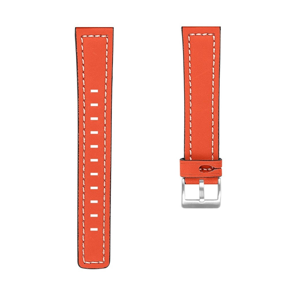 Mega slidstærk Xiaomi Mi Watch Ægte læder Rem - Orange#serie_1